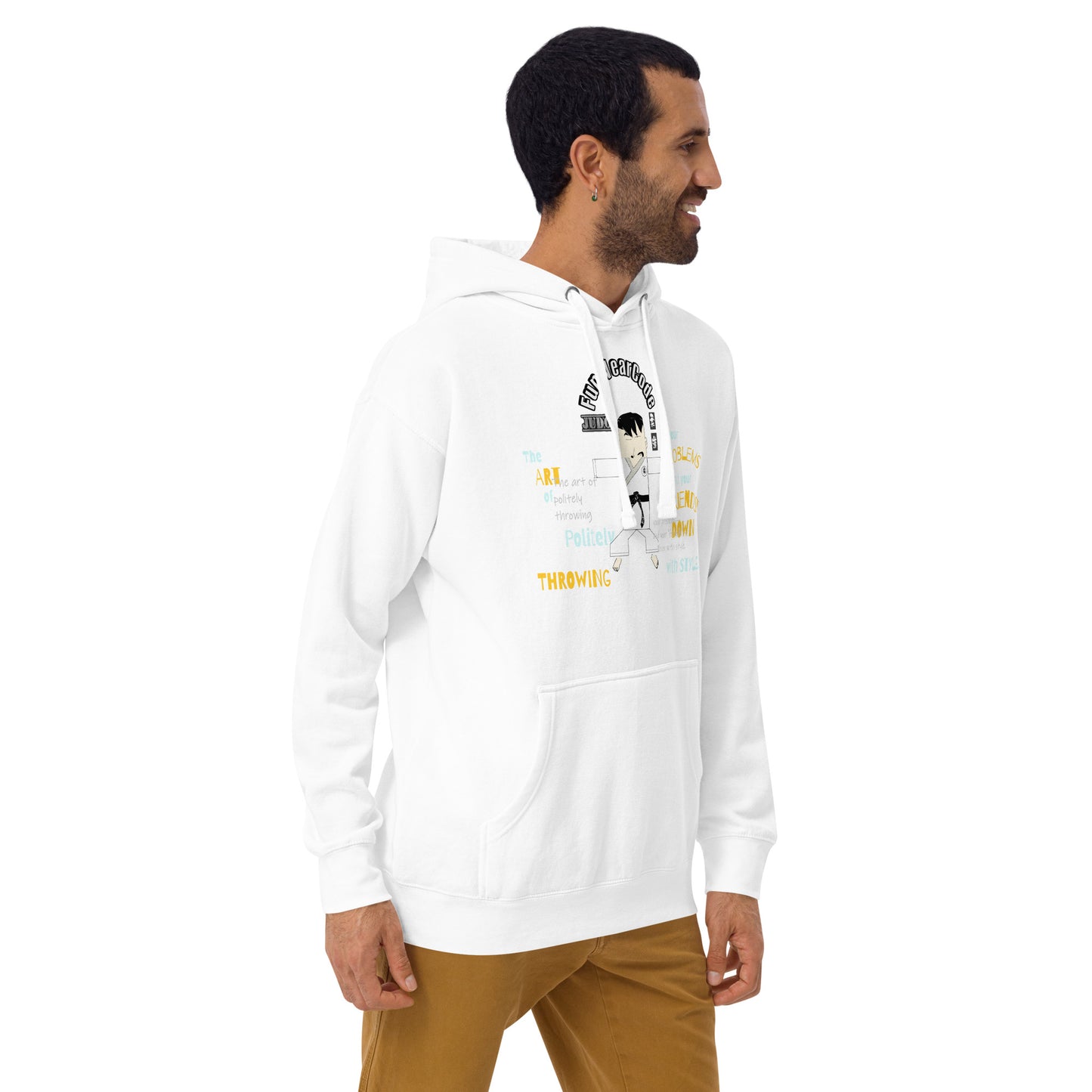 Sudadera con capucha con dibujos animados de judo – Artes marciales divertidas | FunWearCode