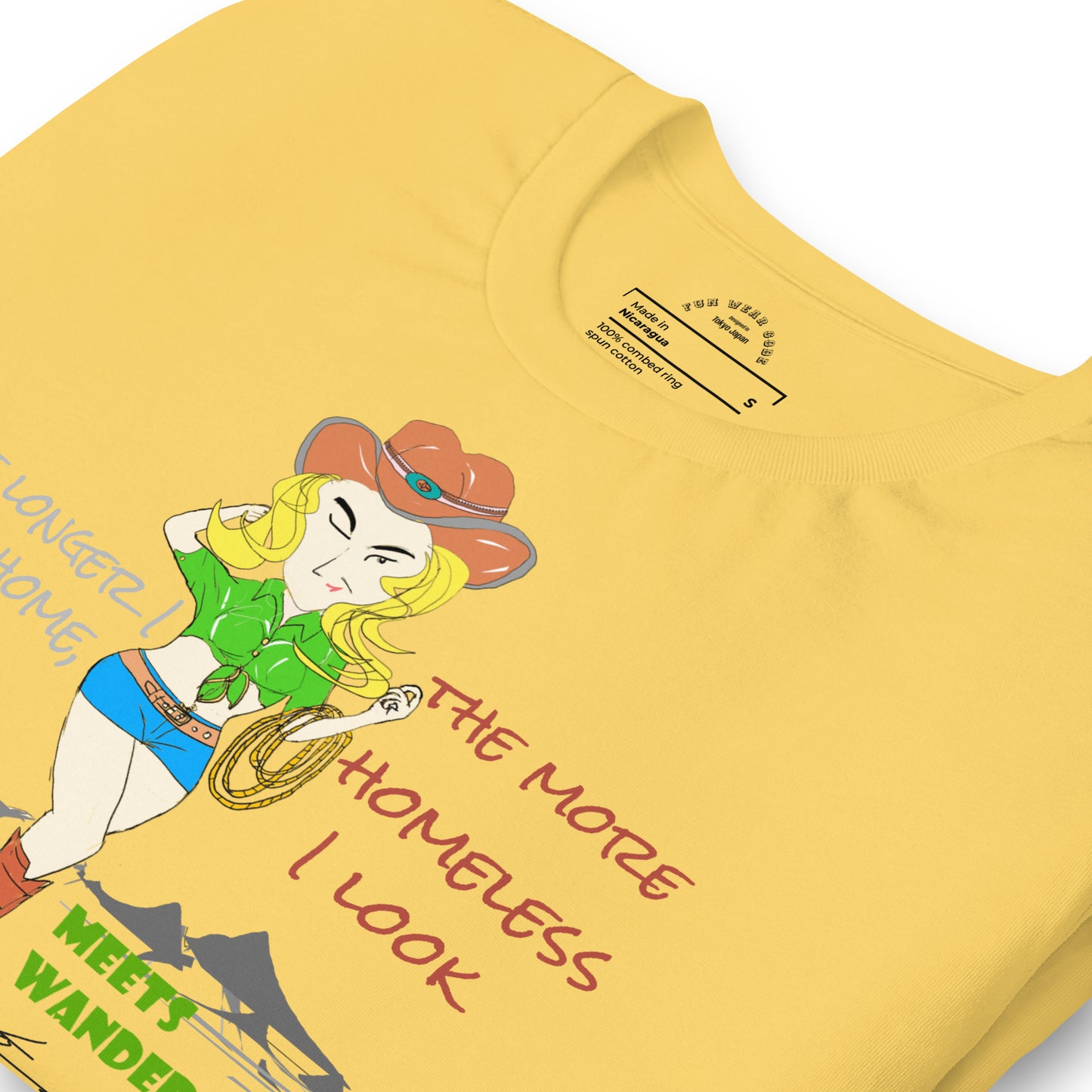 Camiseta gráfica vaquera para mujer — 100% algodón, estilo western americano | FunWearCode