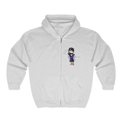 Sudadera con capucha y cremallera Cozy Lady Ninja – Polar suave para mujer | FunWearCode