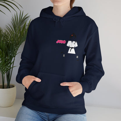 Sudadera con capucha de judo de dibujos animados: sudadera con gráficos divertidos de artes marciales | FunWearCode