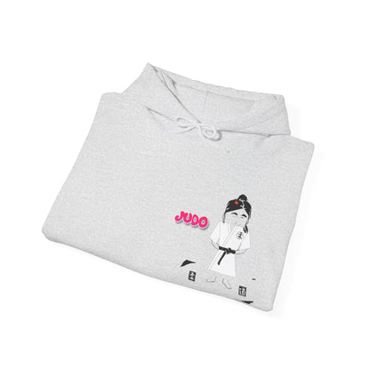Sudadera con capucha de judo de dibujos animados: sudadera con gráficos divertidos de artes marciales | FunWearCode