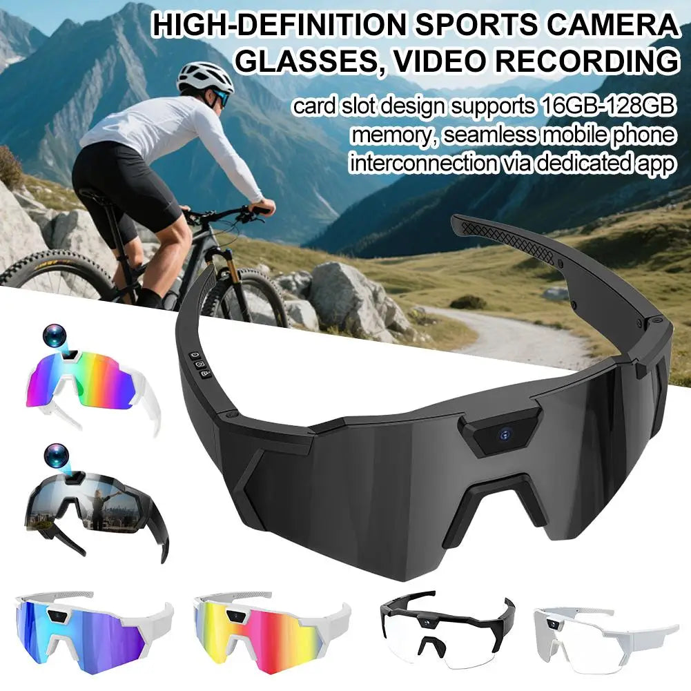 Sports HD Video Glasses - Hiking Jogging Cycling Skiing Climbing Flying Dynamic Recorder Goggles | FunWearCode's Selection