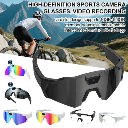 Sports HD Video Glasses - Hiking Jogging Cycling Skiing Climbing Flying Dynamic Recorder Goggles | FunWearCode's Selection