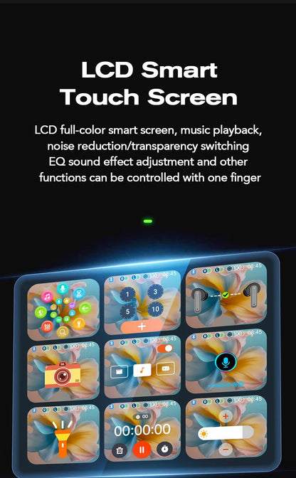 Auriculares deportivos inalámbricos con traductor de IA - Auriculares Bluetooth con pantalla táctil LCD y micrófono HD | Selección de FunWearCode 