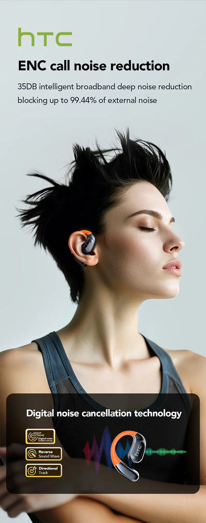 AI Translator Sports Wireless Earbuds - LCD Touch Screen Glowing Earhook | FunWearCode's Selection