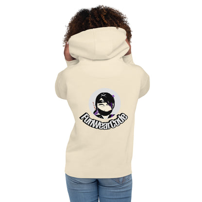Sudadera con capucha suave y cálida – Diseño gráfico de Lady Ninja para mujer | FunWearCode