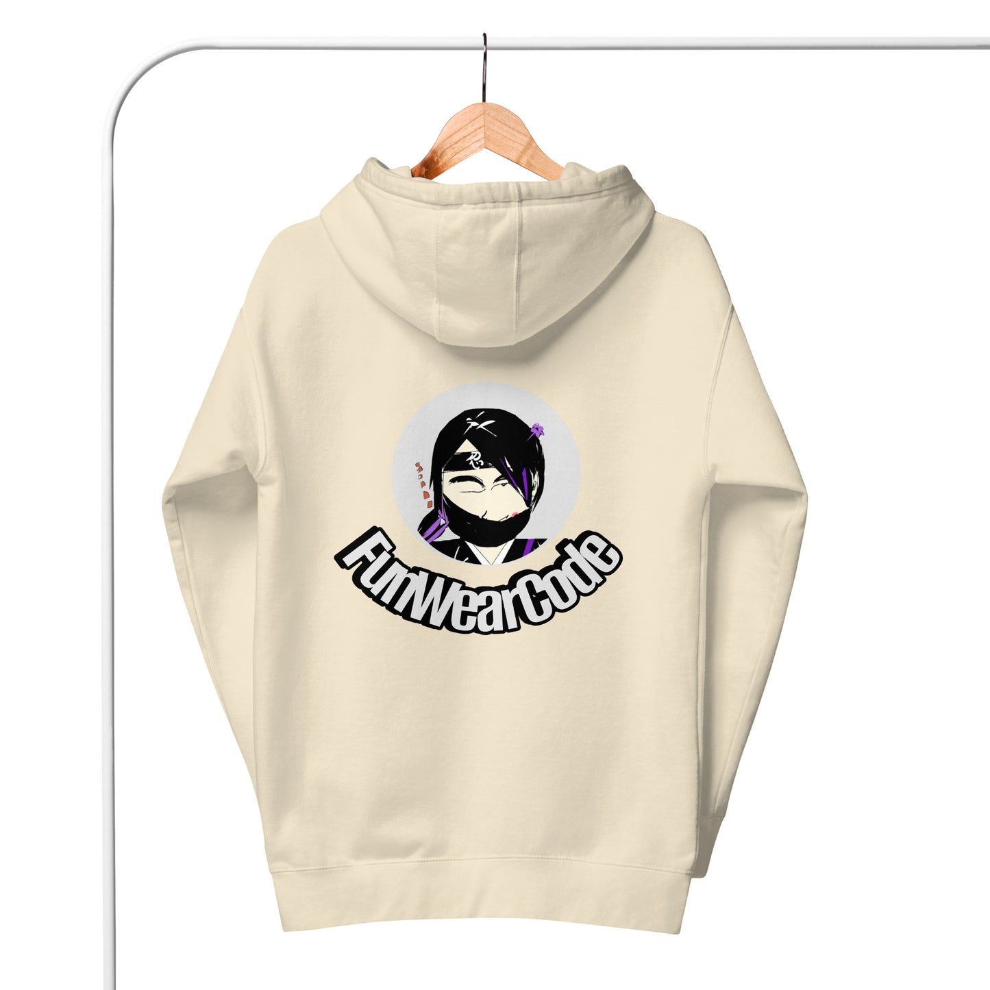 Sudadera con capucha suave y cálida – Diseño gráfico de Lady Ninja para mujer | FunWearCode