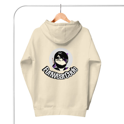 Sudadera con capucha suave y cálida – Diseño gráfico de Lady Ninja para mujer | FunWearCode