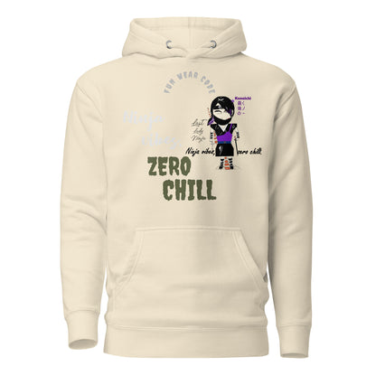 Sudadera con capucha suave y cálida – Diseño gráfico de Lady Ninja para mujer | FunWearCode