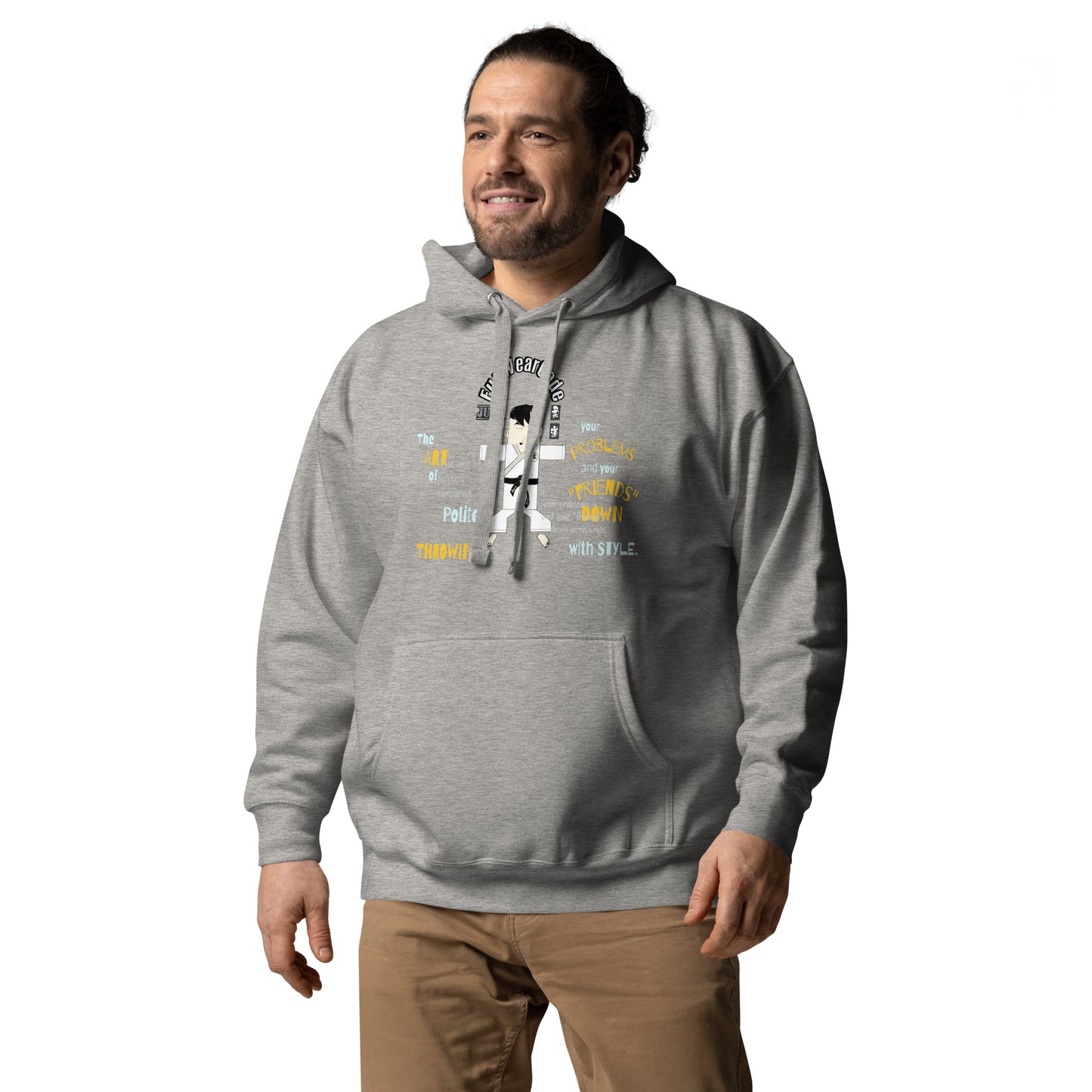 Judo Cartoon Graphic Hoodie – Fun Martial Arts | FunWearCode