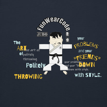 Judo Cartoon Graphic Hoodie – Fun Martial Arts | FunWearCode