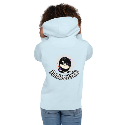 Sudadera con capucha suave y cálida – Diseño gráfico de Lady Ninja para mujer | FunWearCode