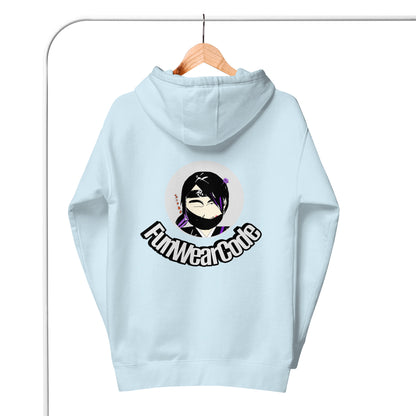 Sudadera con capucha suave y cálida – Diseño gráfico de Lady Ninja para mujer | FunWearCode