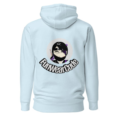 Sudadera con capucha suave y cálida – Diseño gráfico de Lady Ninja para mujer | FunWearCode