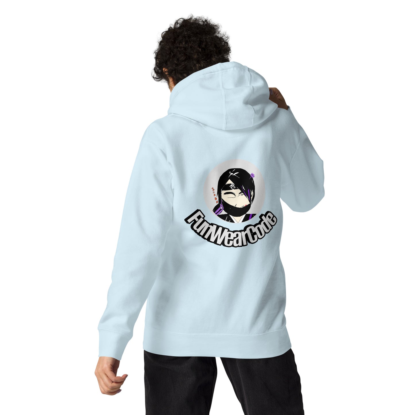 Sudadera con capucha suave y cálida – Diseño gráfico de Lady Ninja para mujer | FunWearCode