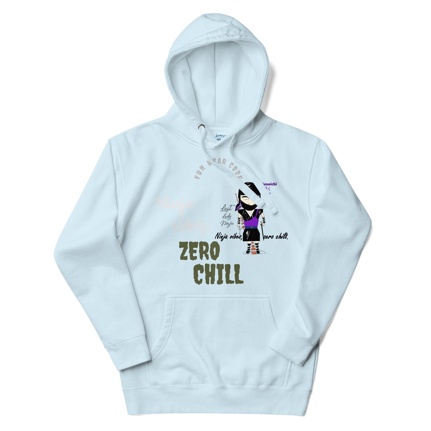 Sudadera con capucha suave y cálida – Diseño gráfico de Lady Ninja para mujer | FunWearCode