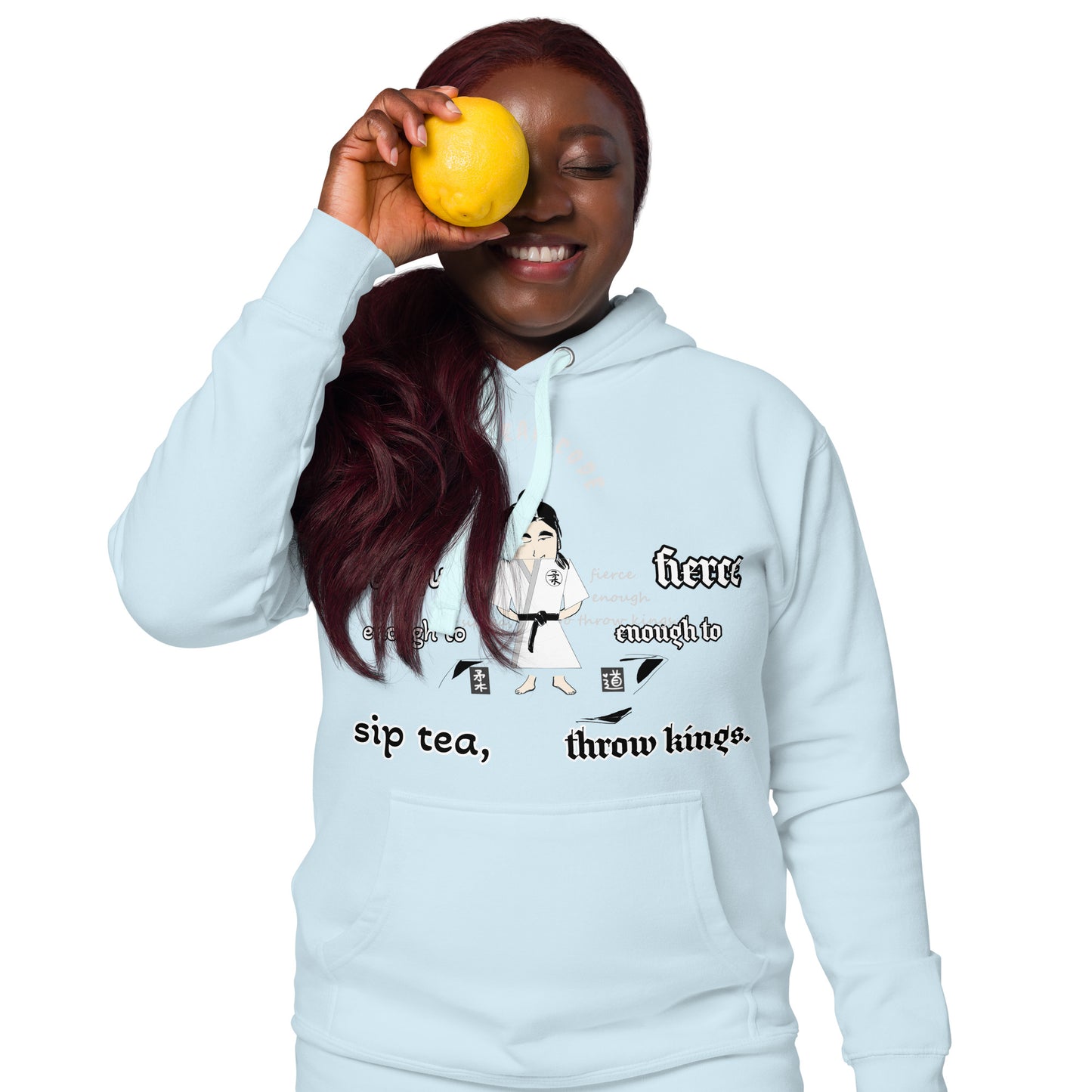Judo Lady Graphic Cartoon Hoodie – Fun Martial Arts Sweatshirt | FunWearCode