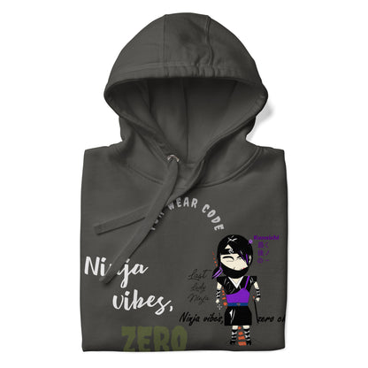 Sudadera con capucha suave y cálida – Diseño gráfico de Lady Ninja para mujer | FunWearCode