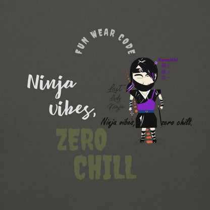 Sudadera con capucha suave y cálida – Diseño gráfico de Lady Ninja para mujer | FunWearCode