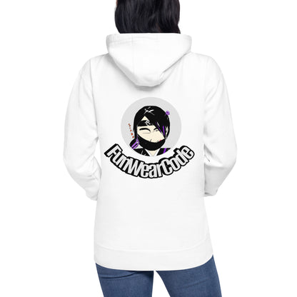 Sudadera con capucha suave y cálida – Diseño gráfico de Lady Ninja para mujer | FunWearCode