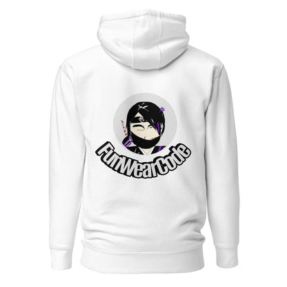 Sudadera con capucha suave y cálida – Diseño gráfico de Lady Ninja para mujer | FunWearCode