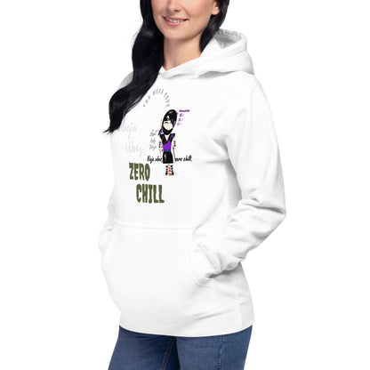 Sudadera con capucha suave y cálida – Diseño gráfico de Lady Ninja para mujer | FunWearCode