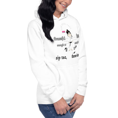 Judo Lady Graphic Cartoon Hoodie – Fun Martial Arts Sweatshirt | FunWearCode