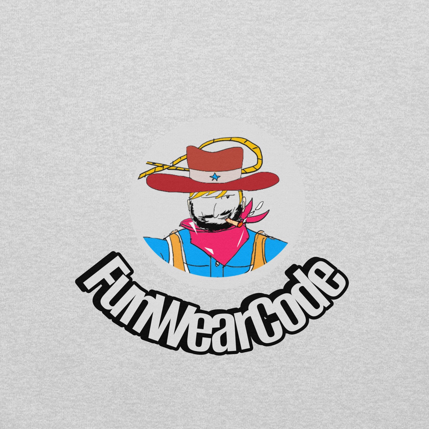 Sudadera con capucha unisex de vaquero con diseño vintage estilo western | FunWearCode