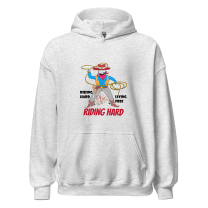 Sudadera con capucha unisex de vaquero con diseño vintage estilo western | FunWearCode