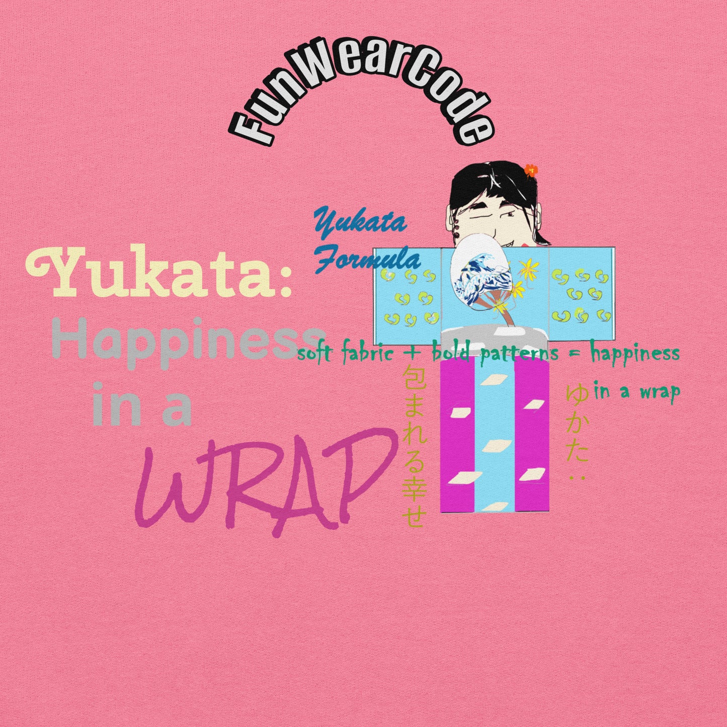 Unisex Japanese Yukata Graphic Hoodie – Fun Japanese Iconic Design | FunWearCode