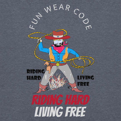 Sudadera con capucha unisex de vaquero con diseño vintage estilo western | FunWearCode