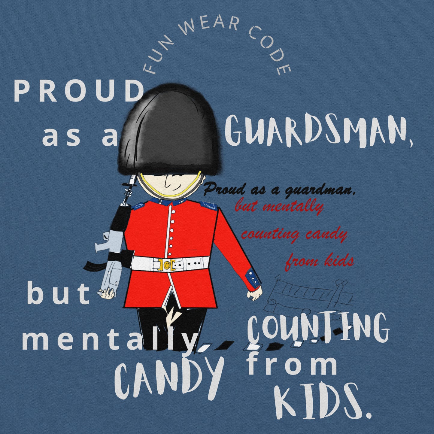 Sudadera unisex acogedora con diseño gráfico de la Guardia Real | FunWearCode