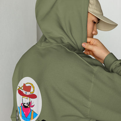 Sudadera con capucha unisex de vaquero con diseño vintage estilo western | FunWearCode