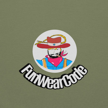 Sudadera con capucha unisex de vaquero con diseño vintage estilo western | FunWearCode