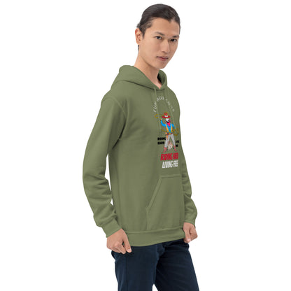 Sudadera con capucha unisex de vaquero con diseño vintage estilo western | FunWearCode