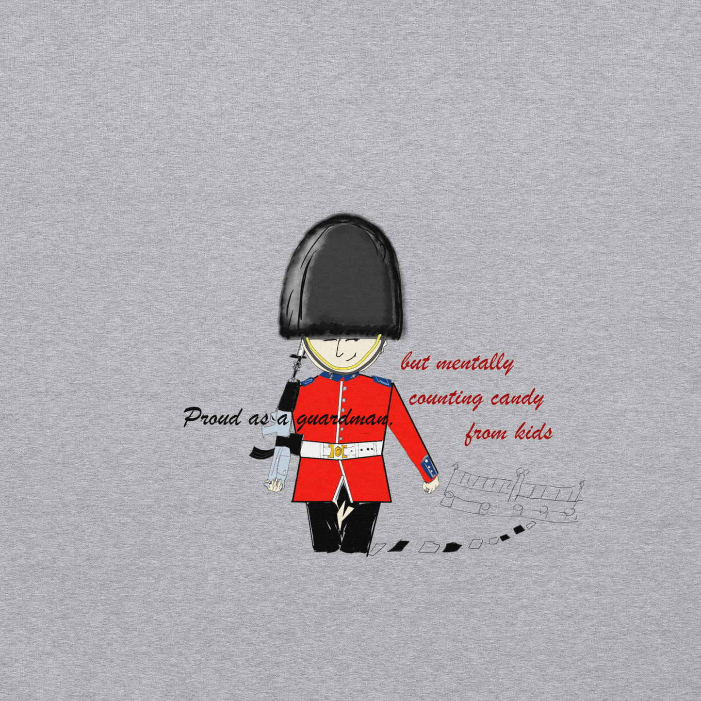 Sudadera unisex de mezcla gruesa y cómoda – Sudadera divertida de la Guardia Real | FunWearCode