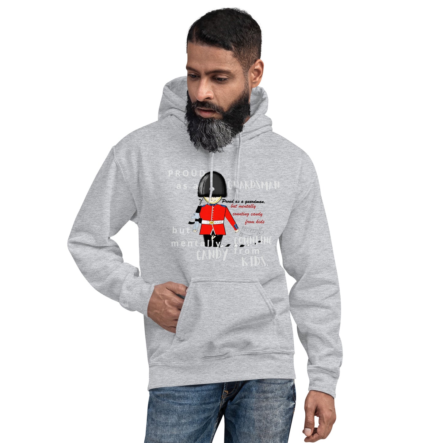 Sudadera unisex acogedora con diseño gráfico de la Guardia Real | FunWearCode