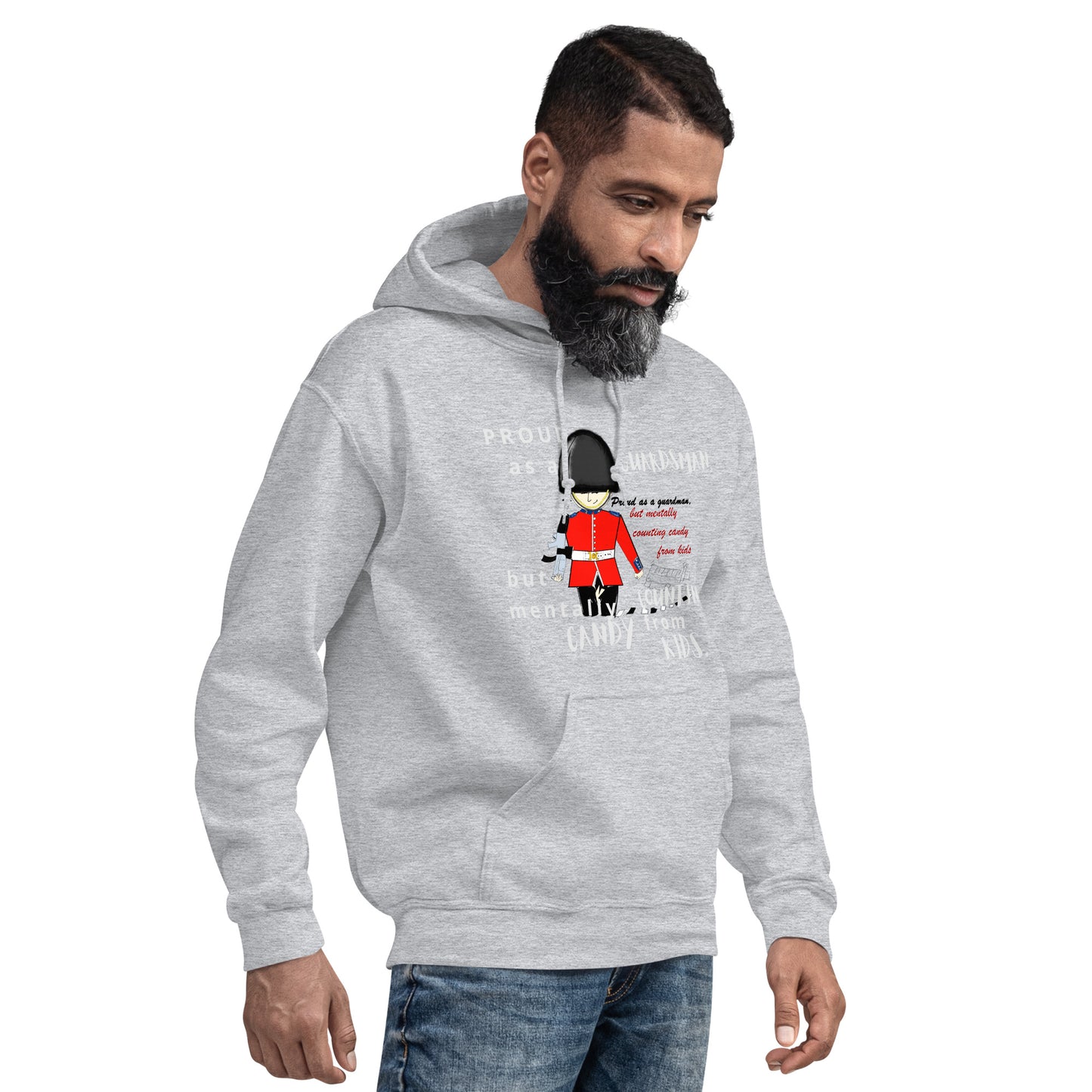 Sudadera unisex acogedora con diseño gráfico de la Guardia Real | FunWearCode