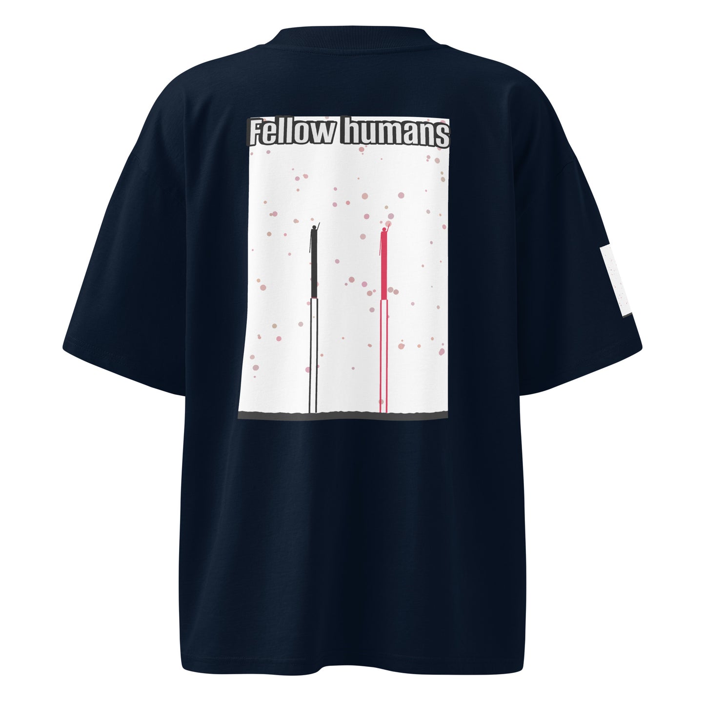 Camiseta orgánica extragrande de cuello alto unisex — Colección Human & Space 'Explore'