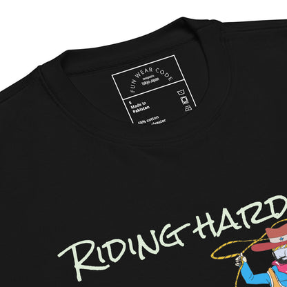 Premium Cozy Long Sleeve T-shirt – Classic Cowboy Graphic Sweatshirt | FunWearCode