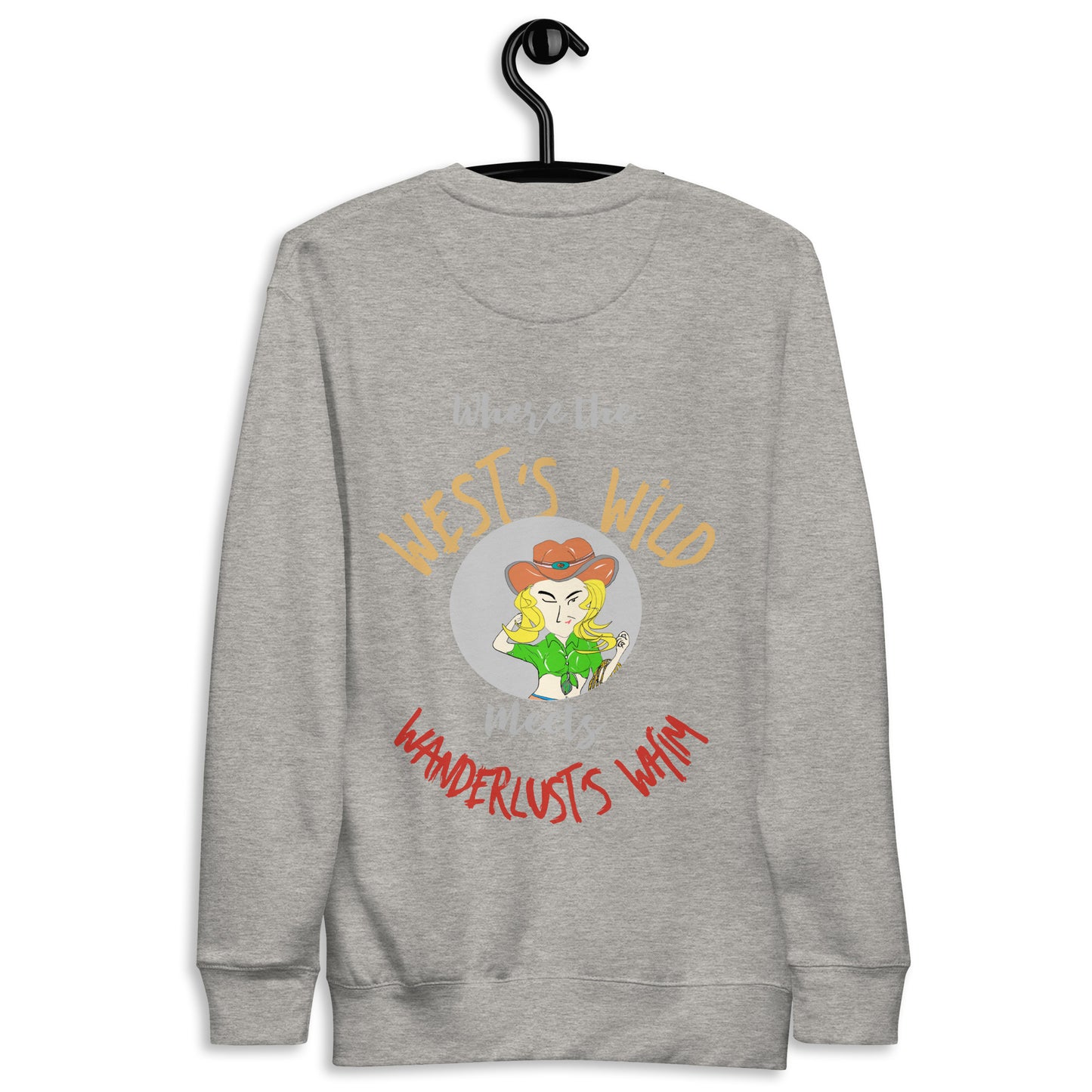 Premium Cozy Long Sleeve T-shirt – Classic Cowgirl Graphic Sweatshirt | FunWearCode