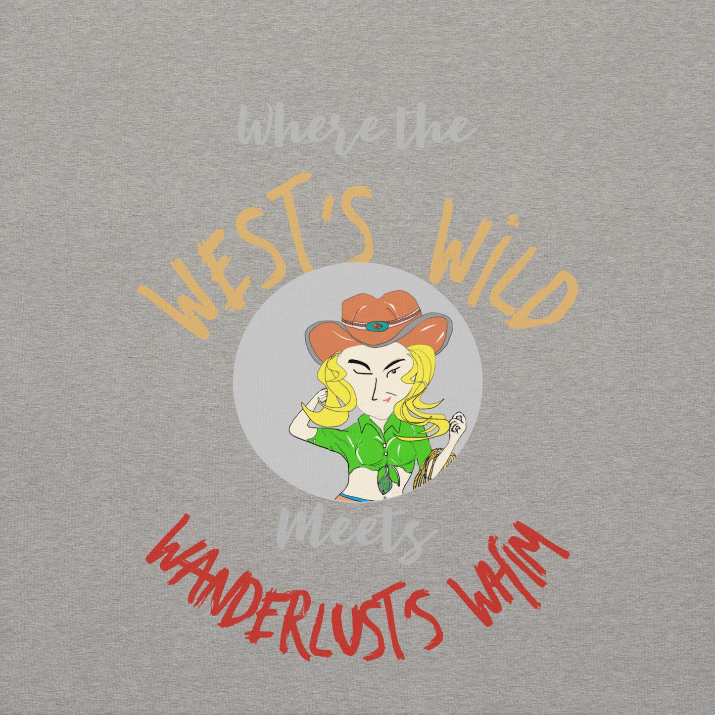 Premium Cozy Long Sleeve T-shirt – Classic Cowgirl Graphic Sweatshirt | FunWearCode