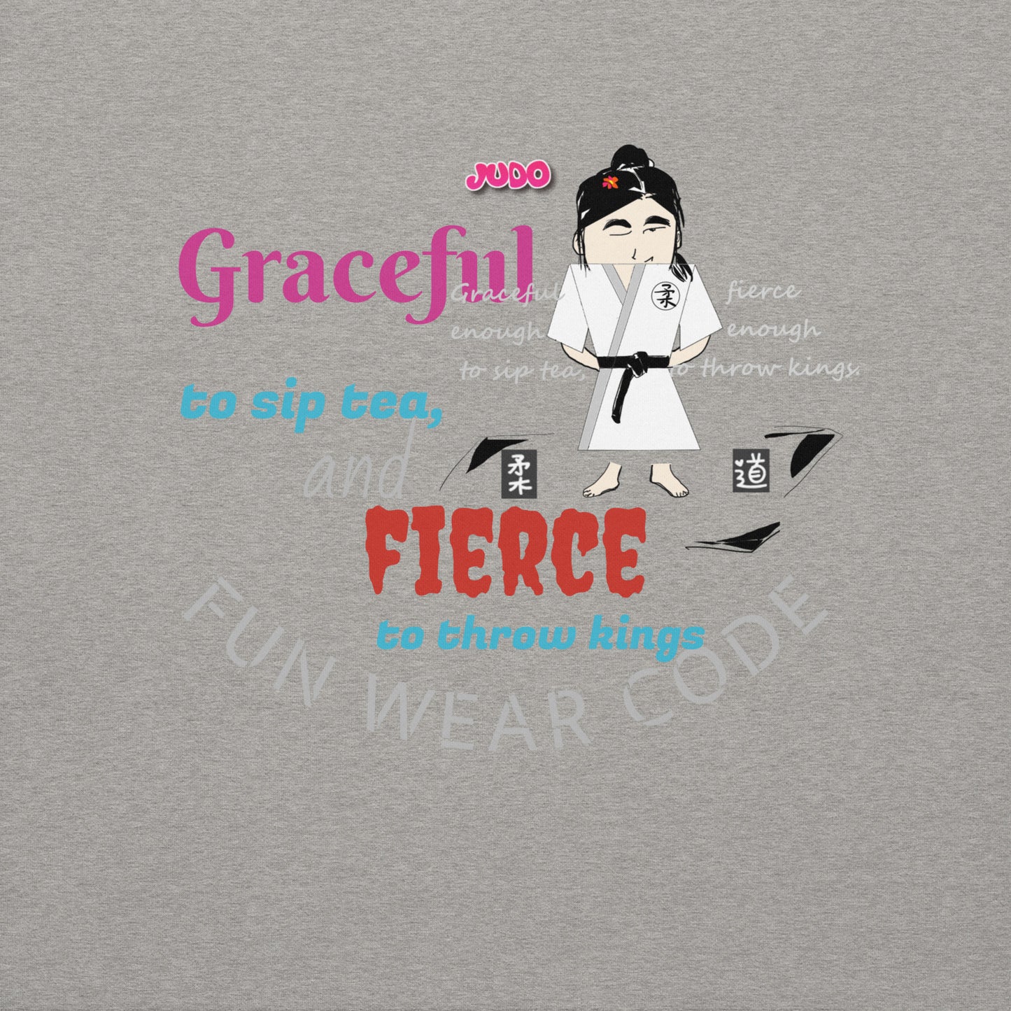 Camiseta de manga larga Karate Lady: elegante camiseta inspirada en las artes marciales | FunWearCode