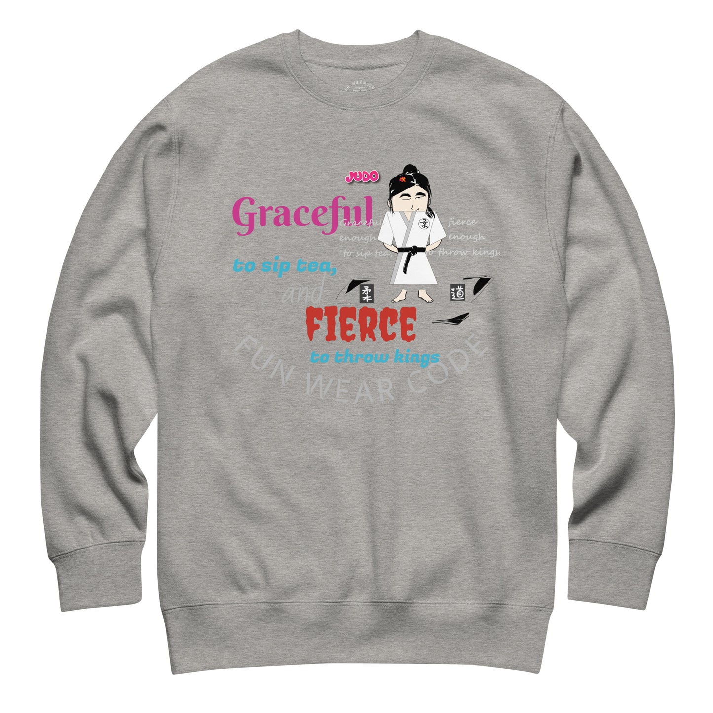 Camiseta de manga larga Karate Lady: elegante camiseta inspirada en las artes marciales | FunWearCode