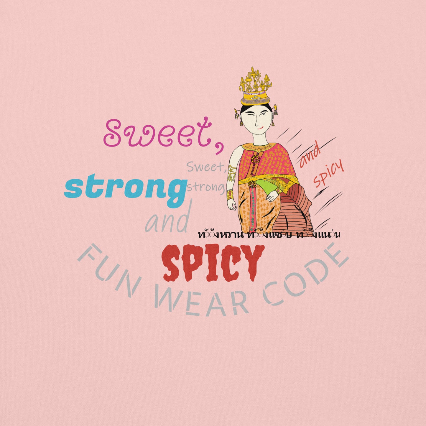 Camiseta premium de manga larga - Camiseta gráfica de mujer tailandesa divertida | FunWearCode