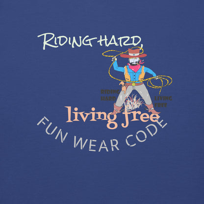 Premium Cozy Long Sleeve T-shirt – Classic Cowboy Graphic Sweatshirt | FunWearCode