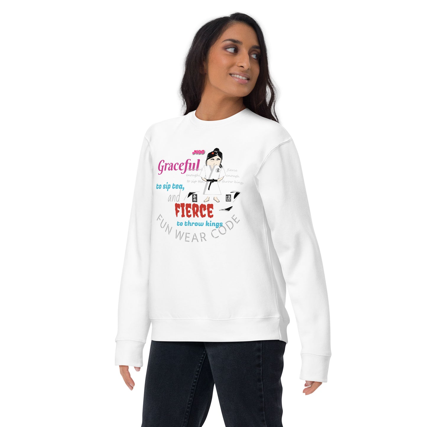 Camiseta de manga larga Karate Lady: elegante camiseta inspirada en las artes marciales | FunWearCode