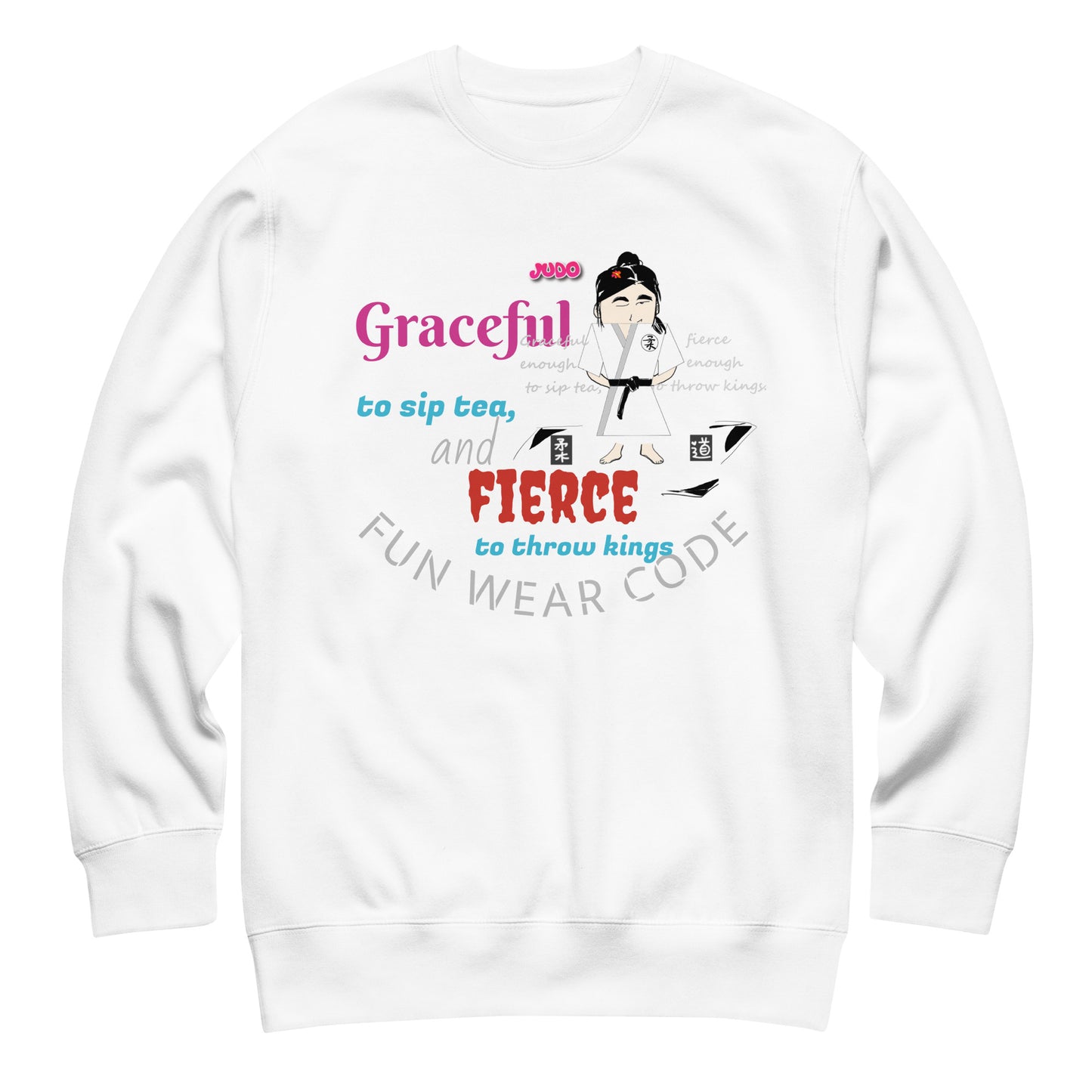 Camiseta de manga larga Karate Lady: elegante camiseta inspirada en las artes marciales | FunWearCode