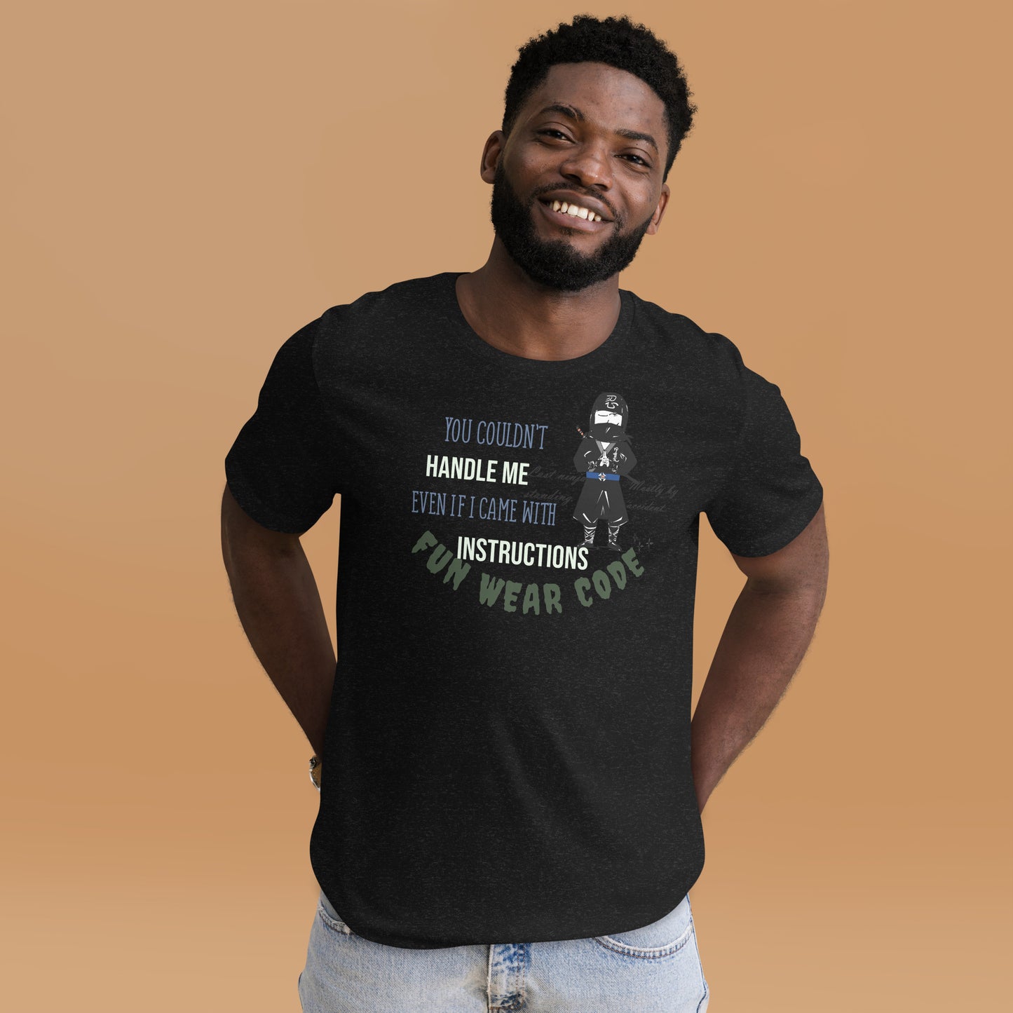 Playful Ninja Theme  T-Shirt – Japanese Martial Arts Iconic Tee | FunWearCode