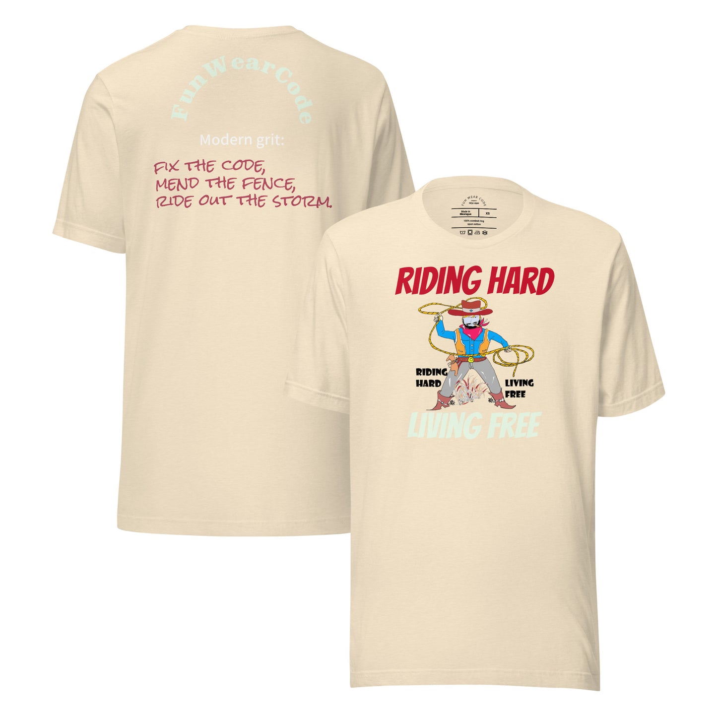 Camiseta vaquera con estampado - Camiseta vintage estilo western | FunWearCode